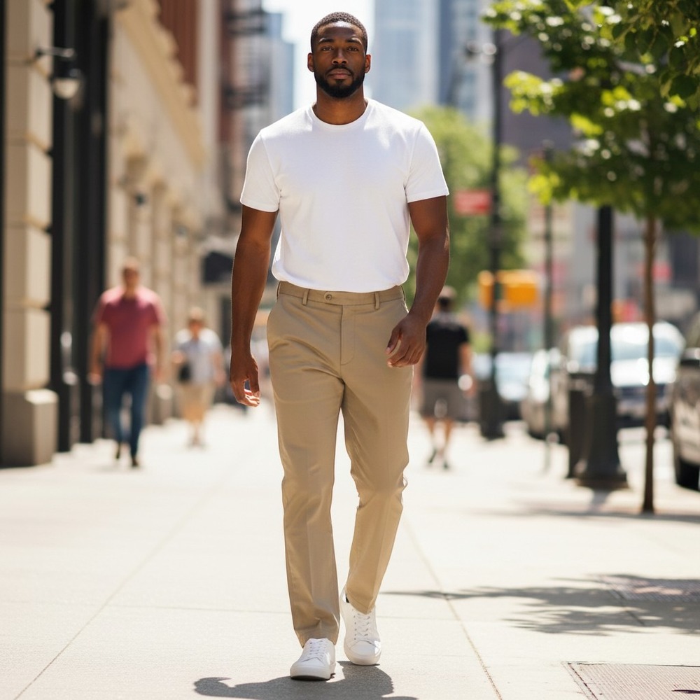 Jos. A. Bank Traveler's Collection Khaki Chinos Tailored Fit 33x32 1450-00841